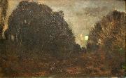 Rising Moon in Barbizon Charles Francois Daubigny